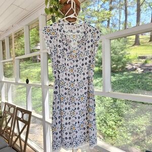 LOFT Floral Print Button Down Dress